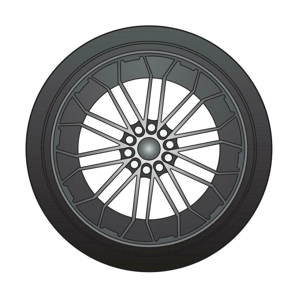 Car Wheel Rim Tire Spare Part vector
