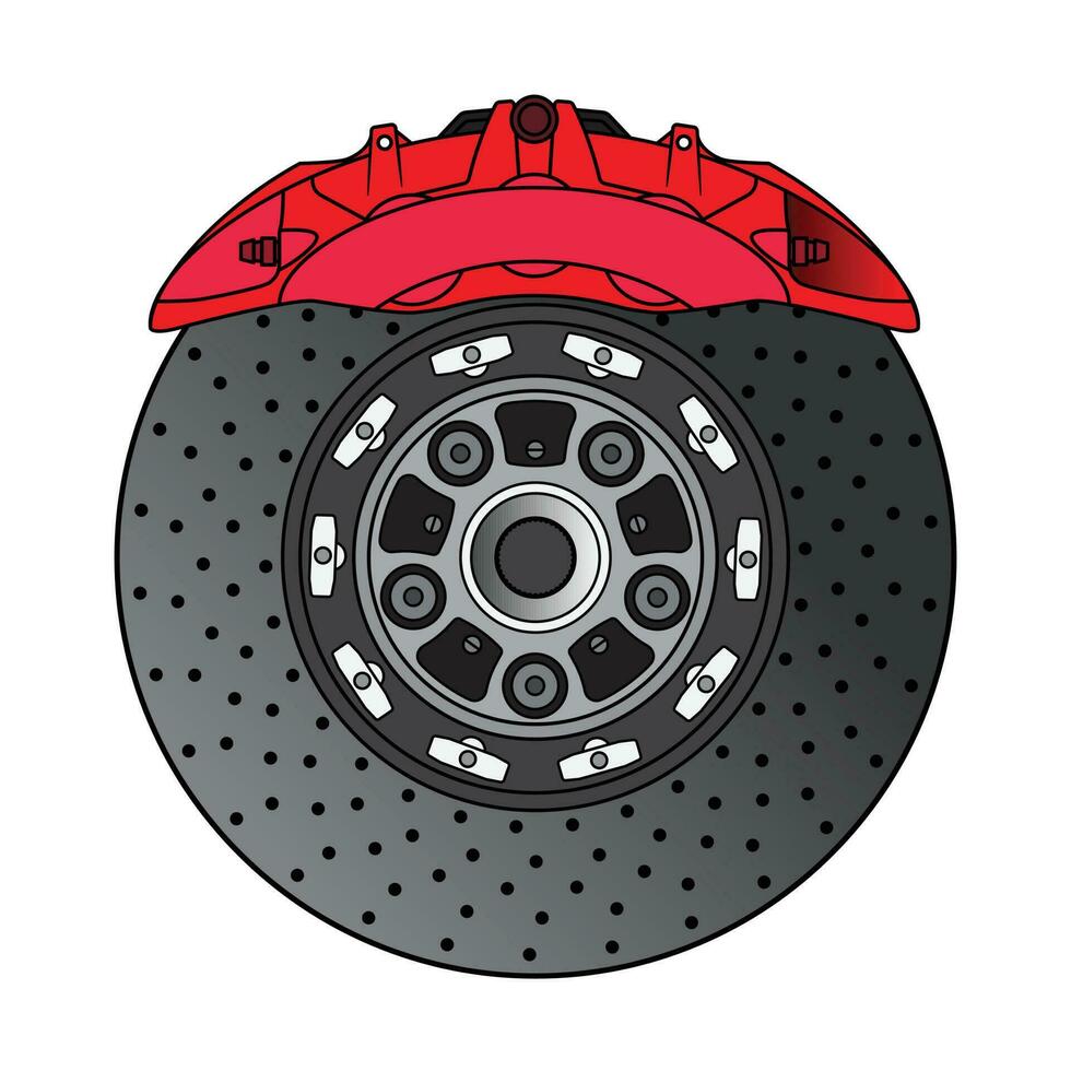 Car Brakes Disc Universal Shoe Spare Part vector