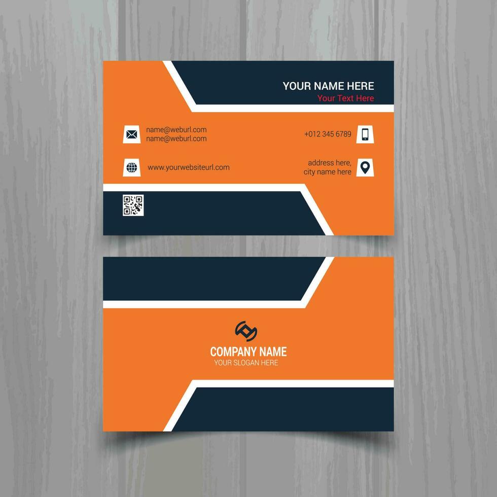 Business card vector template, simple clean layout design template