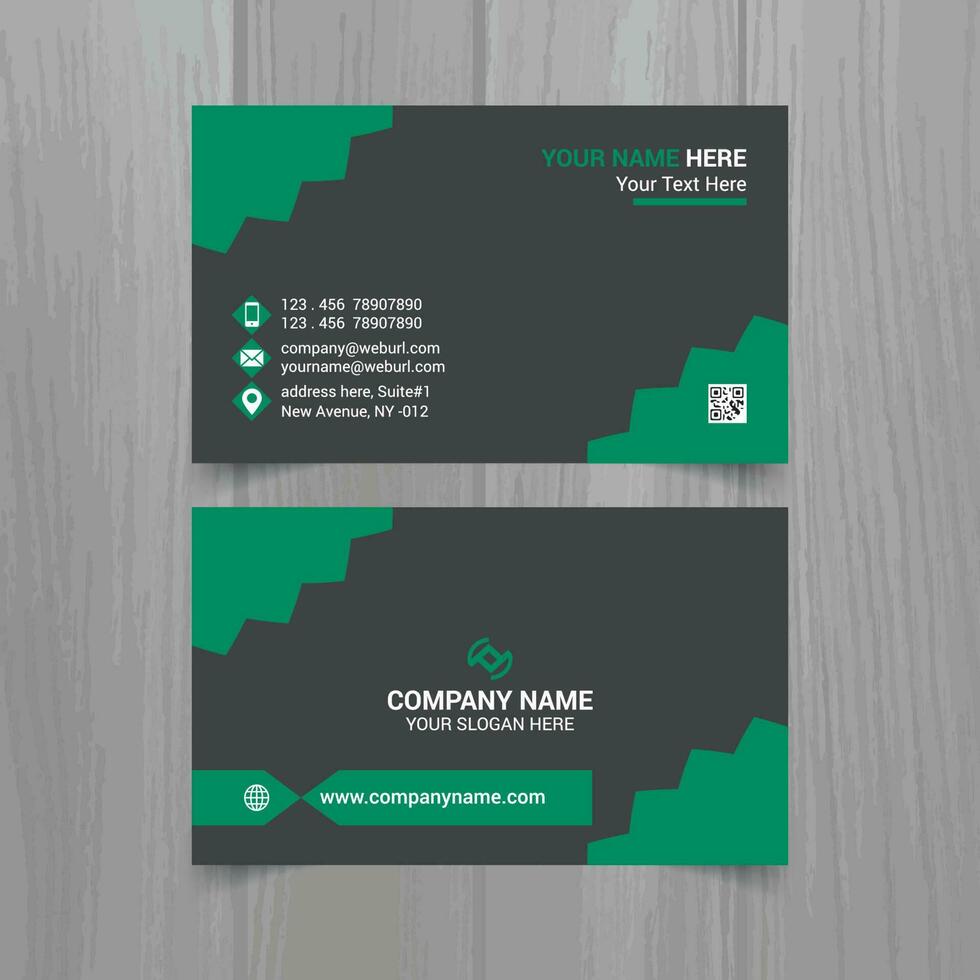 Business card vector template, simple clean layout design template