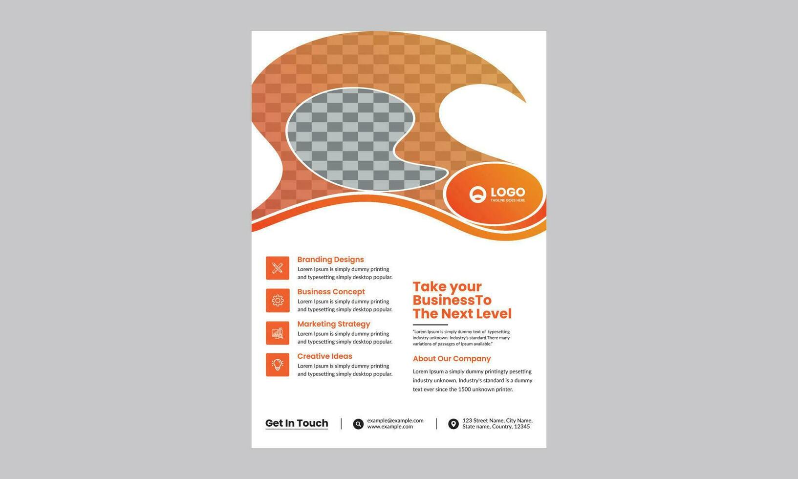 collection of modern design poster flyer brochure cover layout template with circle graphic elements and space for photo background vector