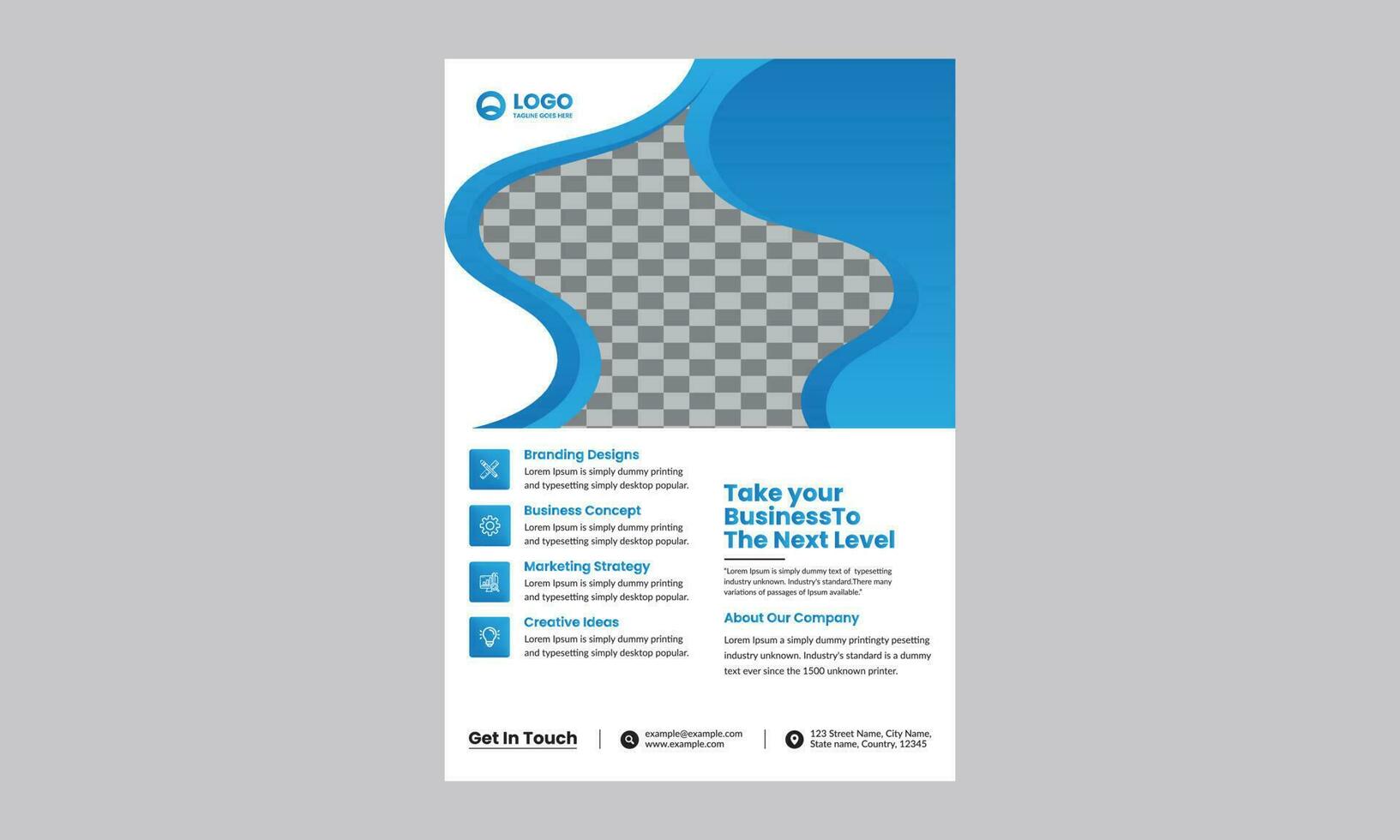 collection of modern design poster flyer brochure cover layout template with circle graphic elements and space for photo background vector