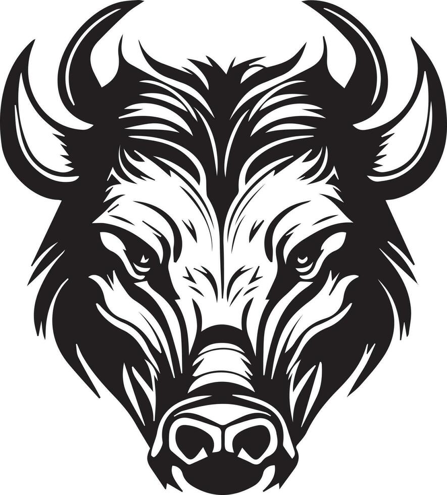 illustration head logo of a Boar vector