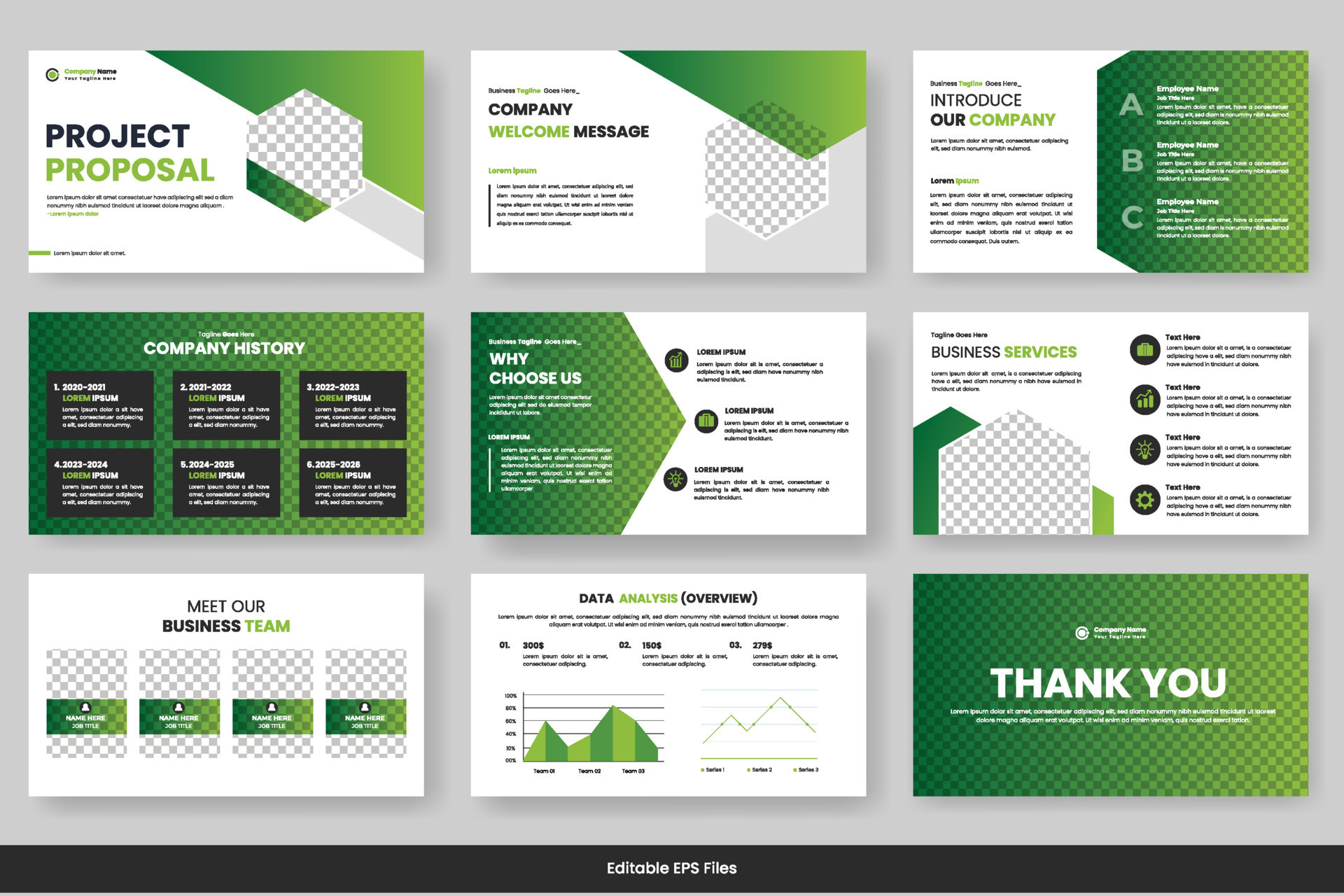 Business presentation slides template design minimalist project ...