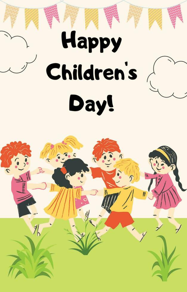Happy Children's Day ,T-shirt design, vector illustration, vector