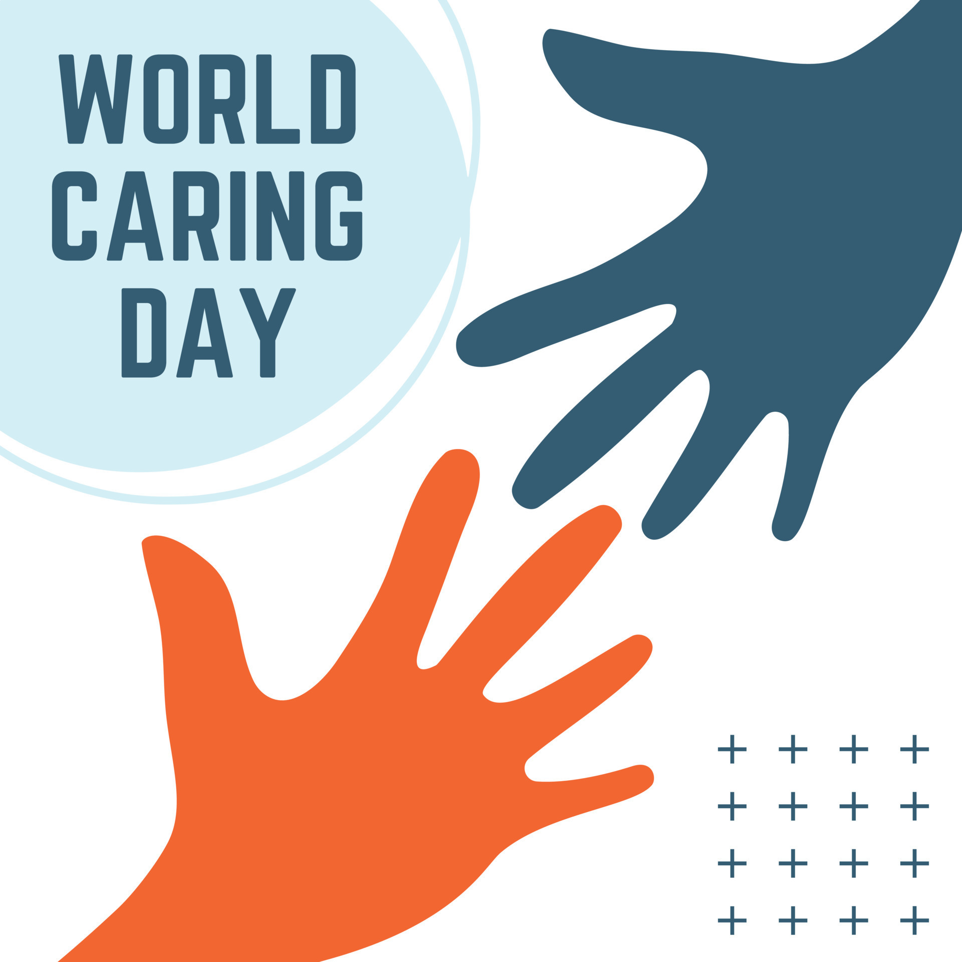 a poster of world caring day 24310066 Vector Art at Vecteezy