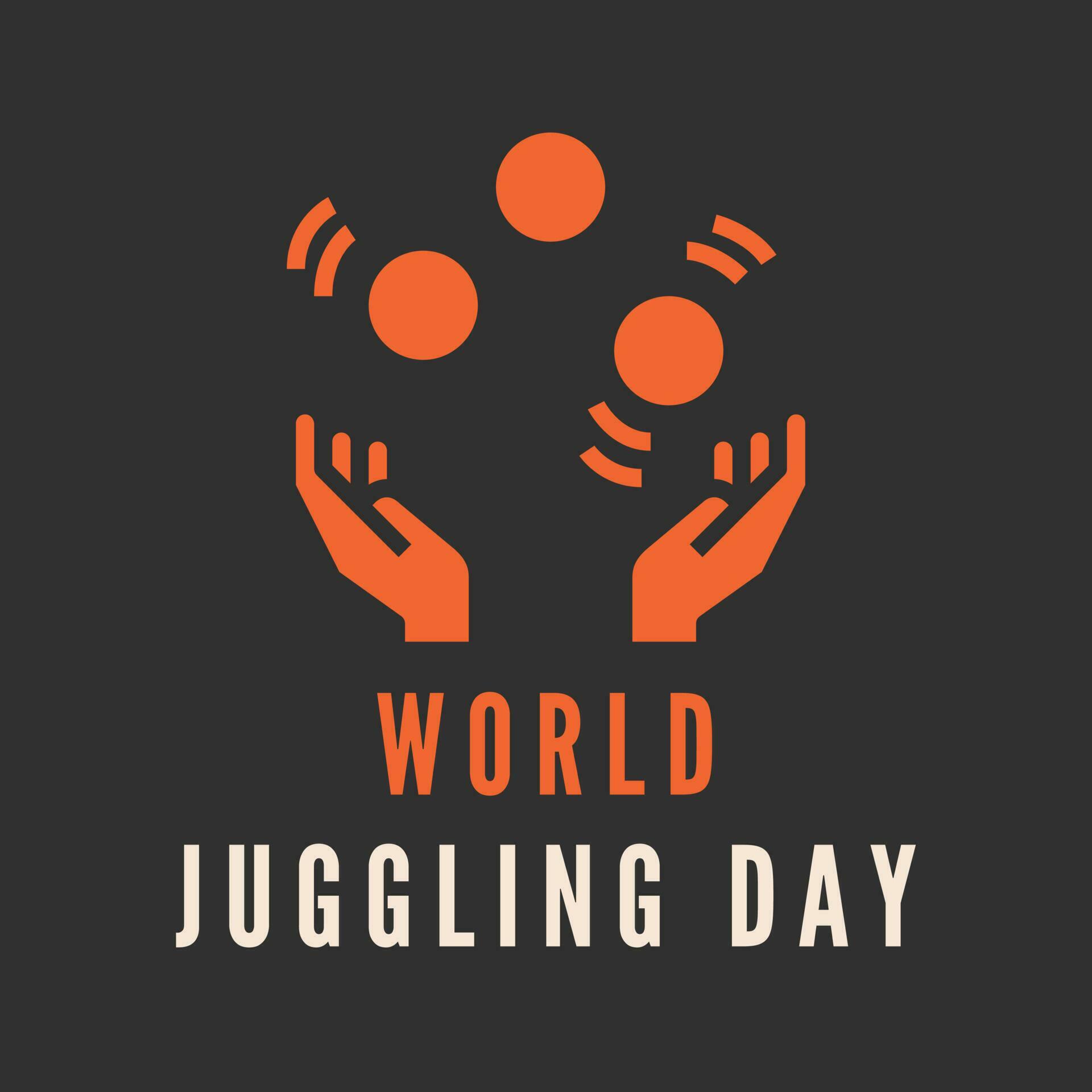 a poster for world juggling day 24310080 Vector Art at Vecteezy