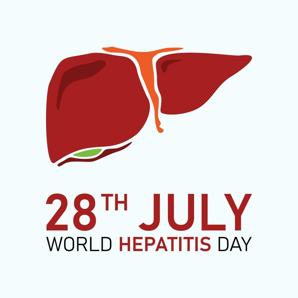 World Hepatitis Day 28 July creative design for social media vector