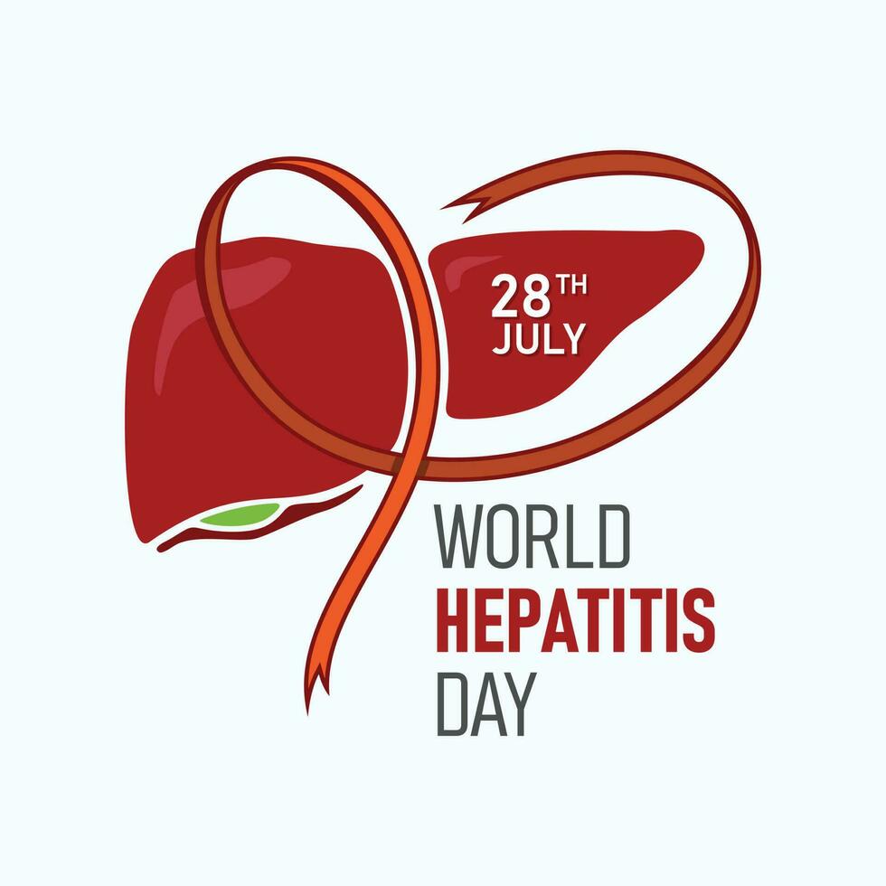 World Hepatitis Day 28 July background template vector