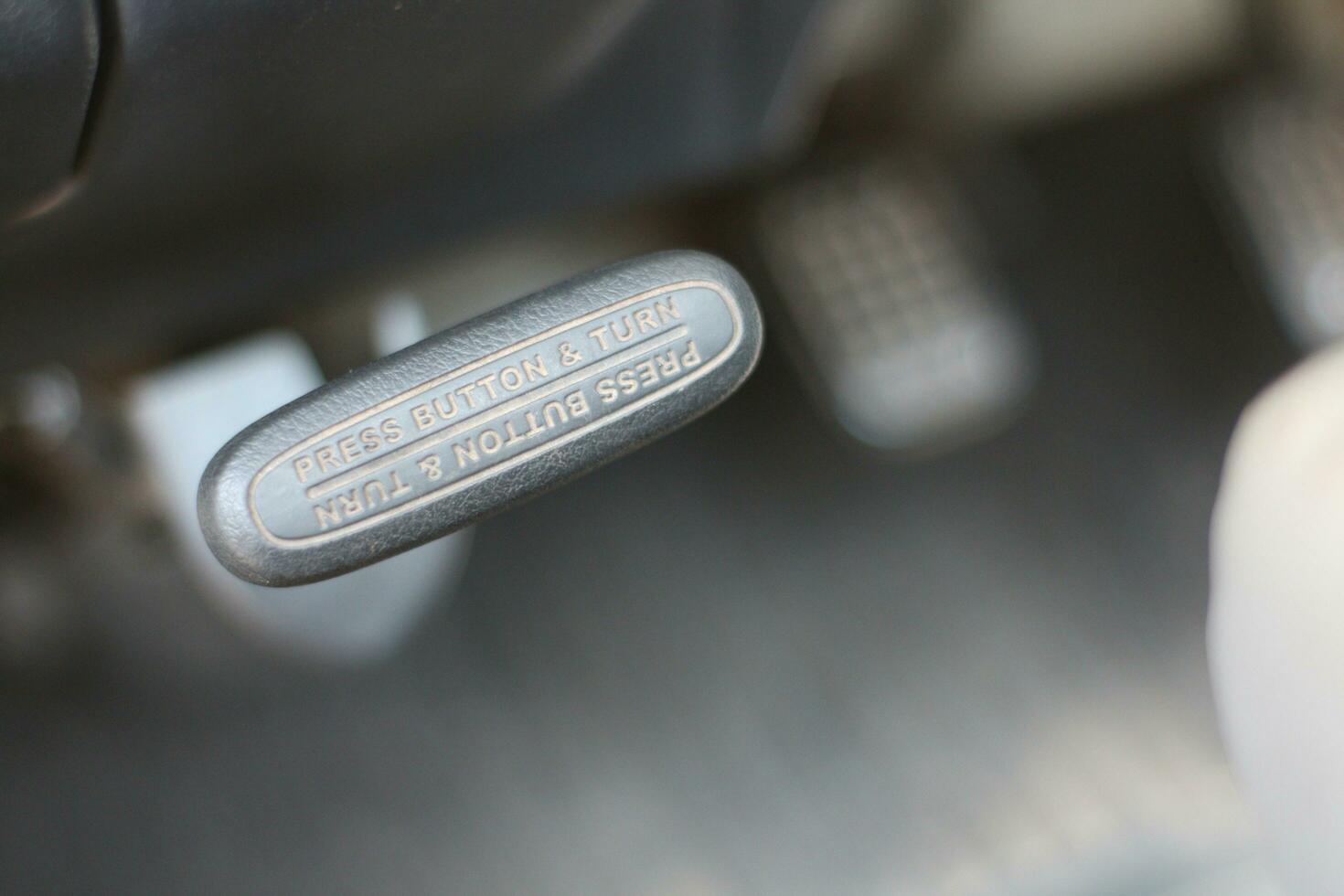 handbrake lever on a manual car photo