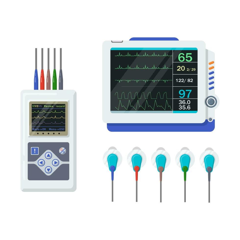 heart rate meter vector