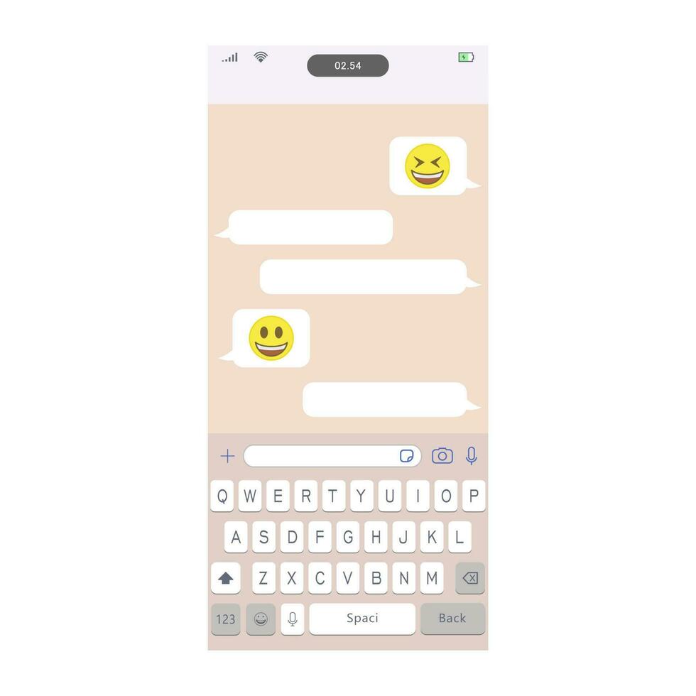 emoticon message chat on cell phone vector