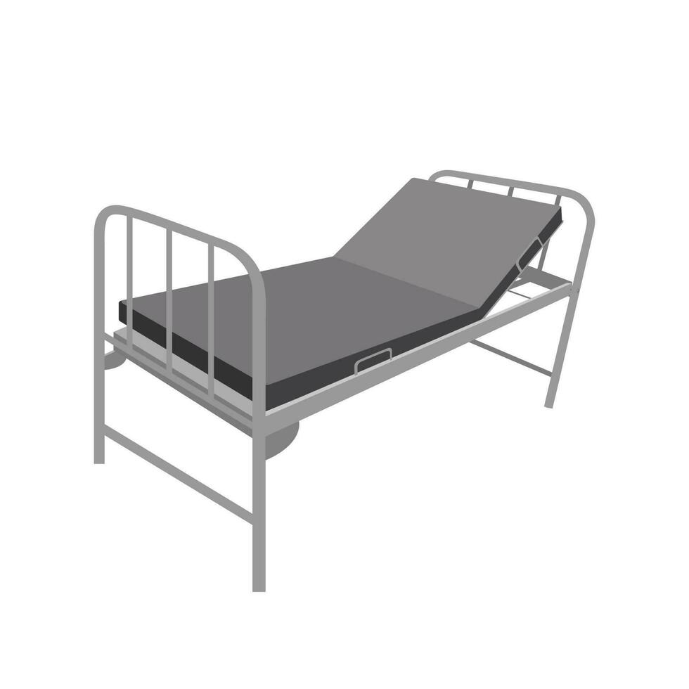 cama para paciente descanso vector