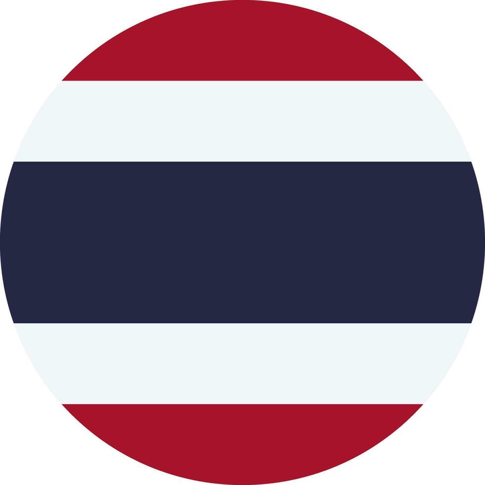 round Thai flag of Thailand vector