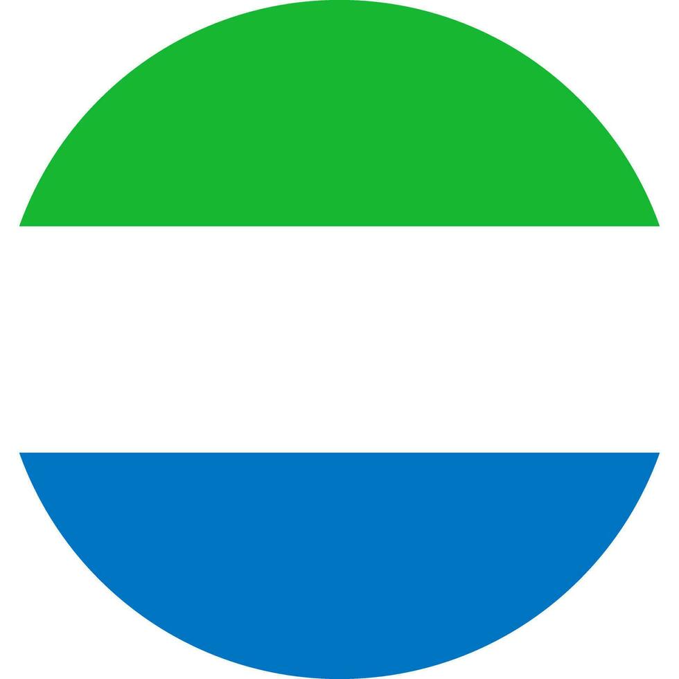 round Sierra Leonean flag of Sierra Leone vector