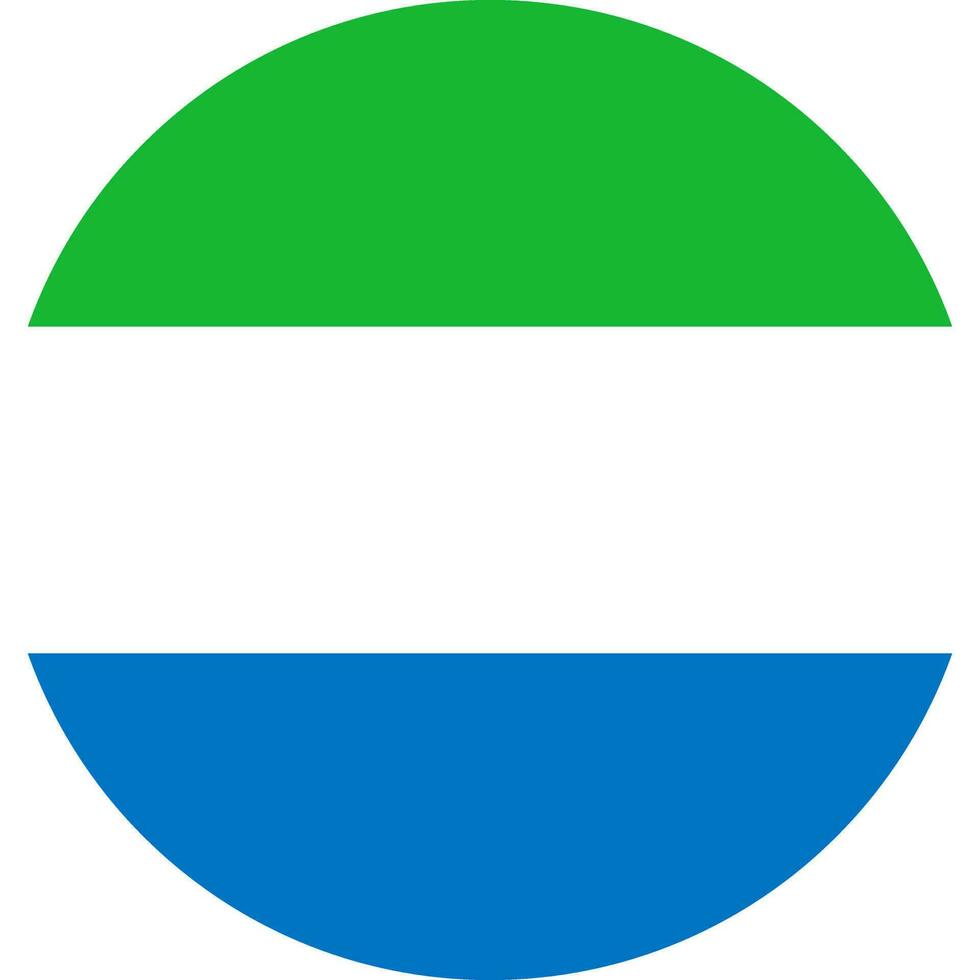 round Sierra Leonean flag of Sierra Leone vector