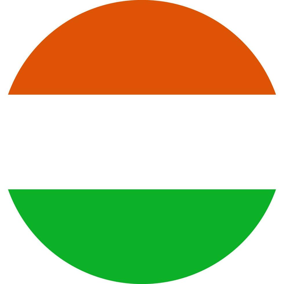 round Nigerien flag of Niger vector