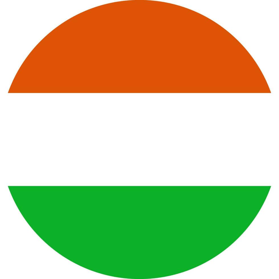 round Nigerien flag of Niger vector