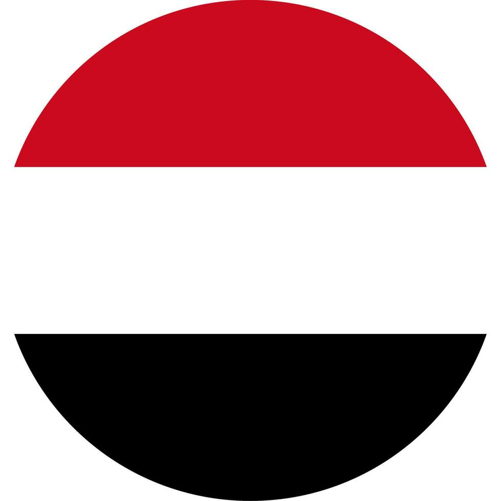 redondo yemenita bandera de Yemen vector