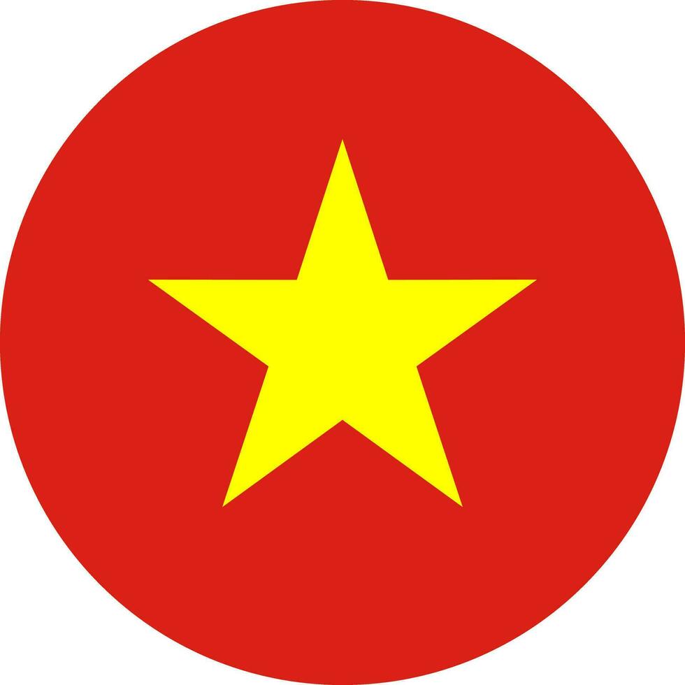 redondo vietnamita bandera de Vietnam vector