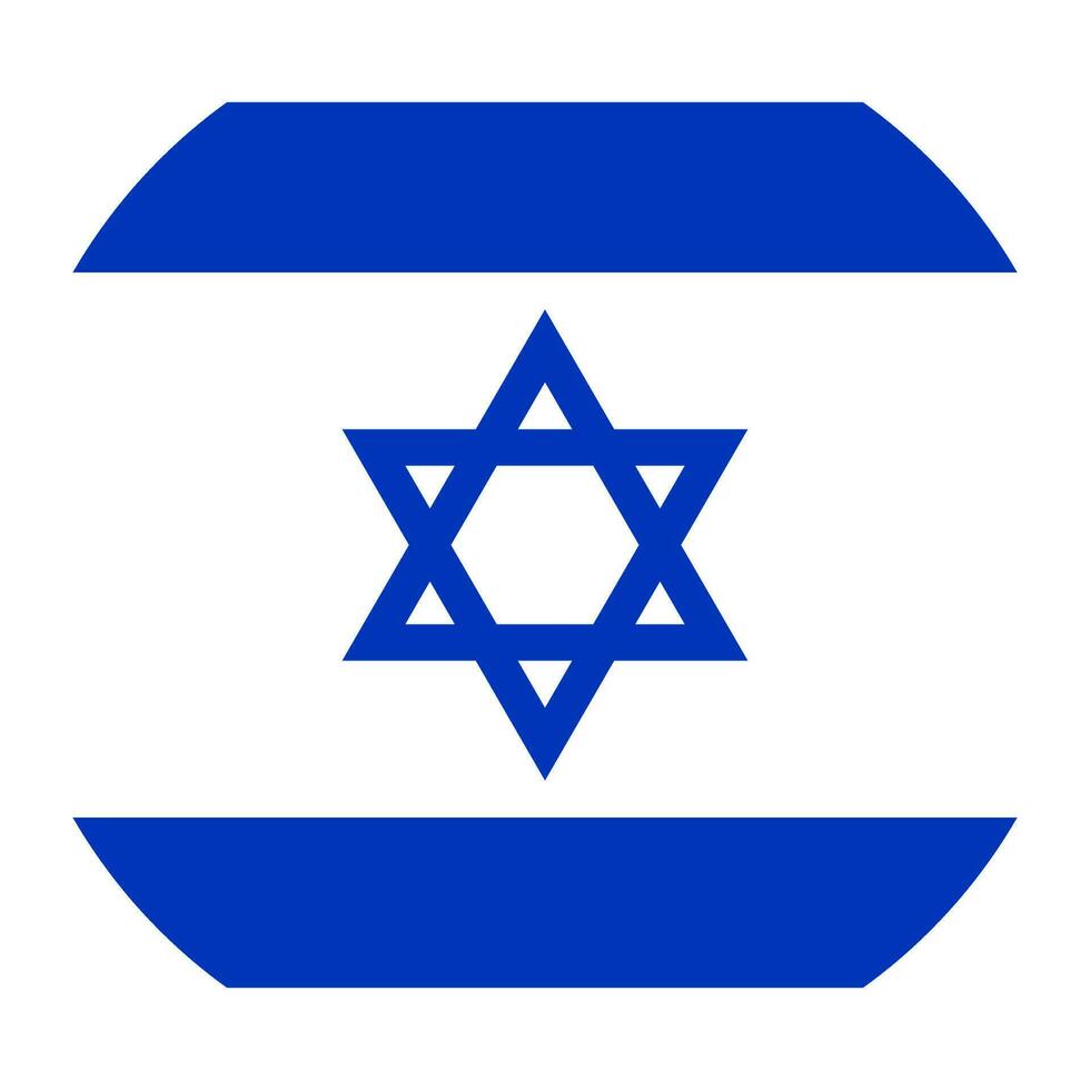 redondo israelí bandera de Israel vector