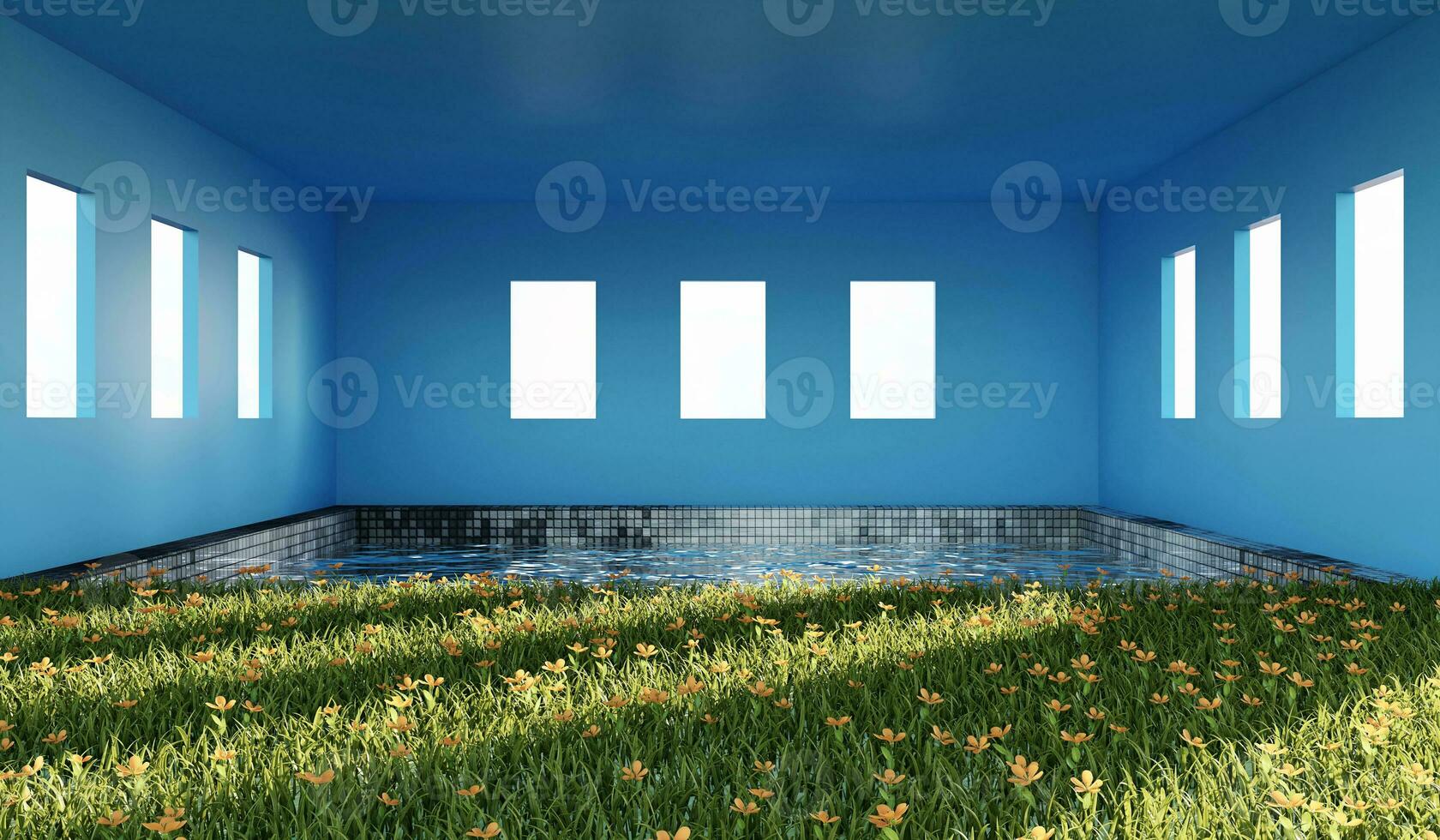 Abstract room background dreams core style illustration 3D rendering photo