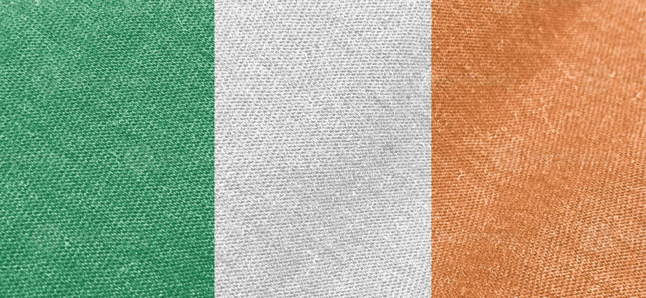 Ireland fabric flag cotton material wide flags wallpaper colored fabric Ireland flag background photo
