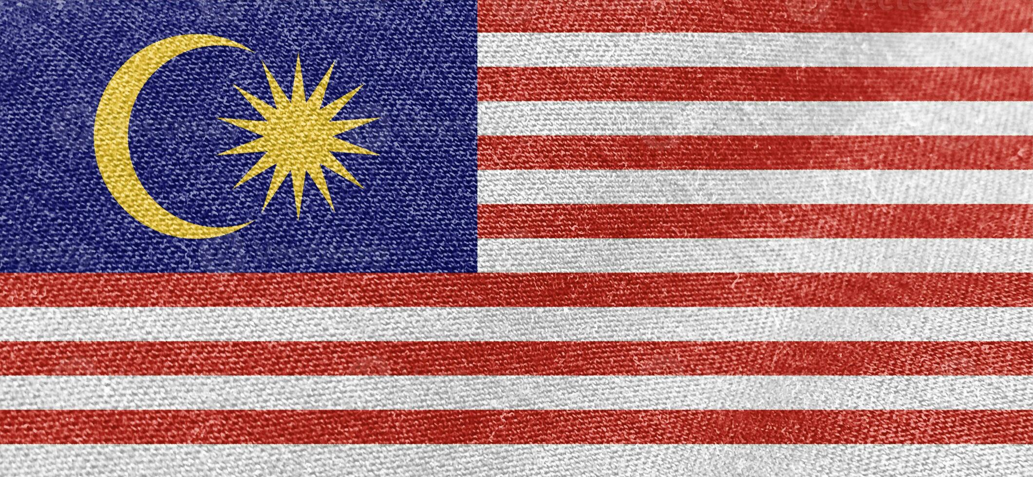 Malaysia fabric flag cotton material wide flags wallpaper colored fabric Malaysia flag background photo