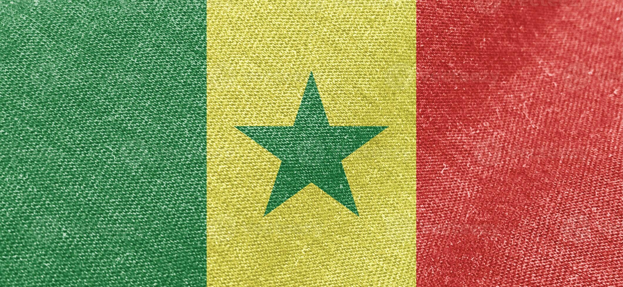 Senegal fabric flag cotton material wide flags wallpaper colored fabric Senegal flag background photo