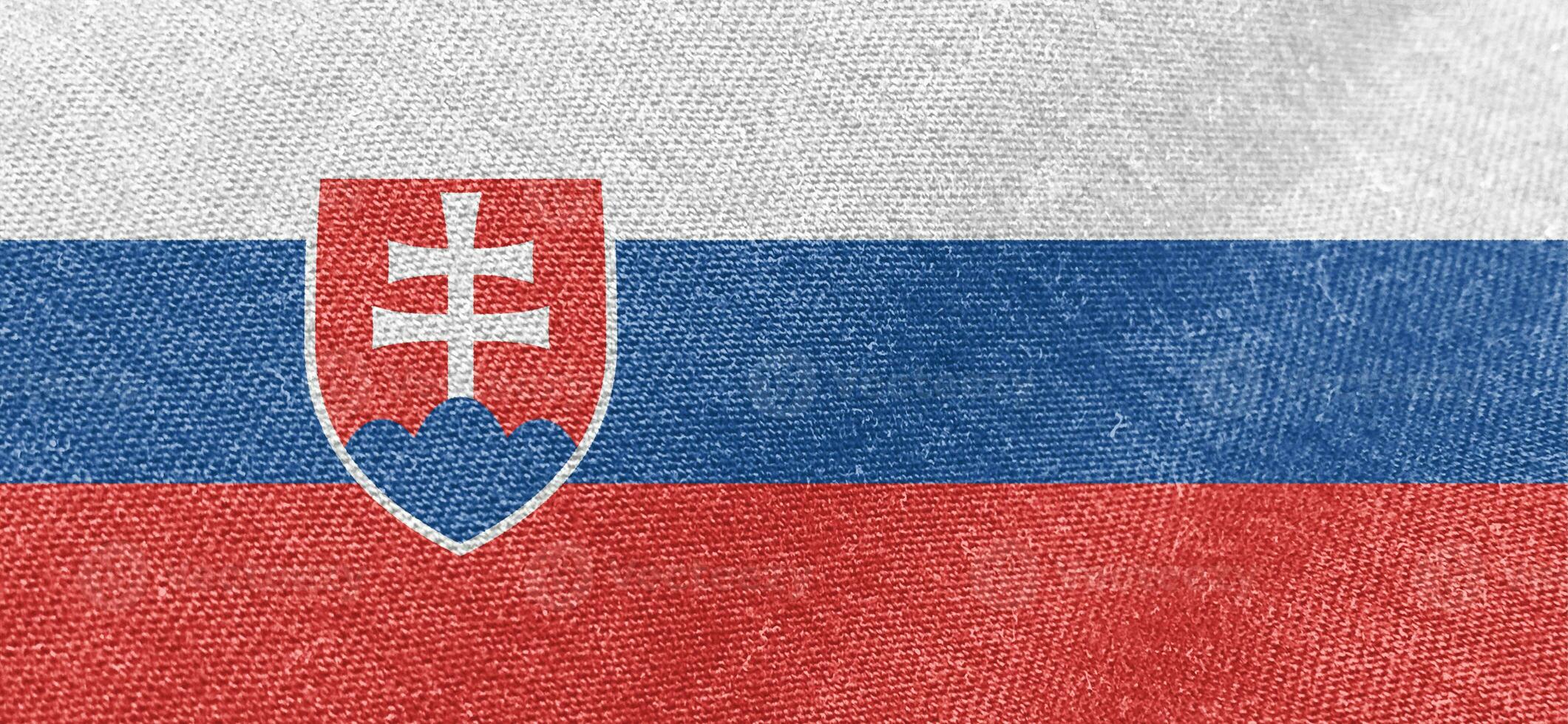 Slovakia fabric flag cotton material wide flags wallpaper colored fabric Slovakia flag background photo