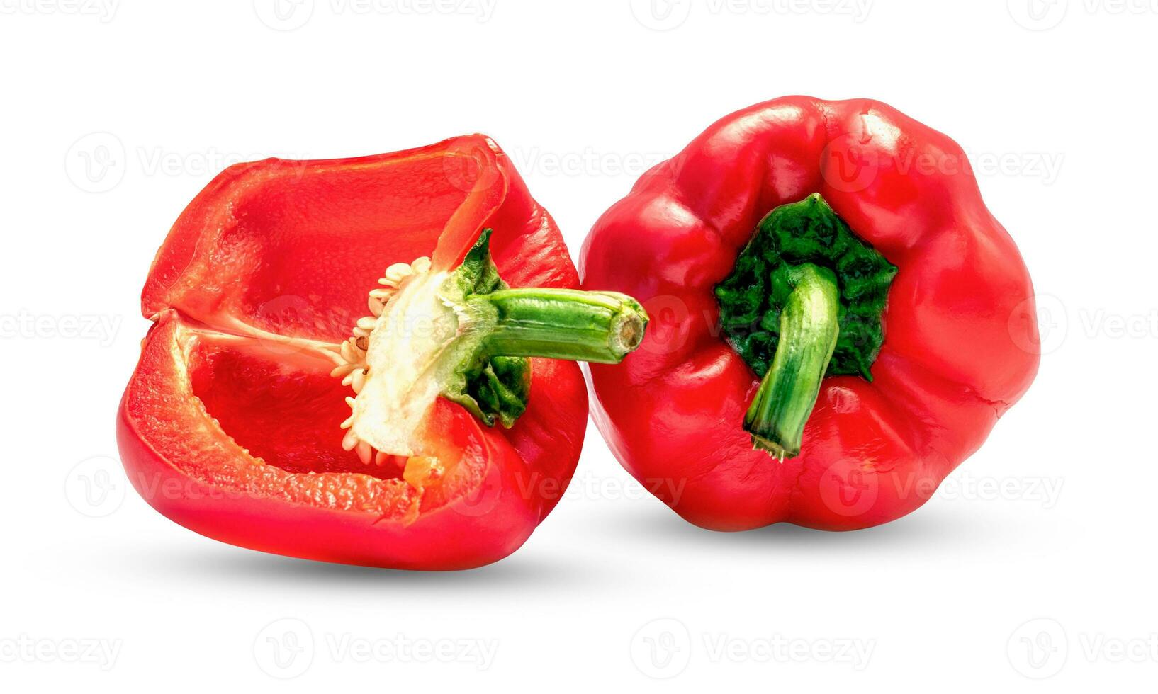 Bell pepper isolated on white background photo