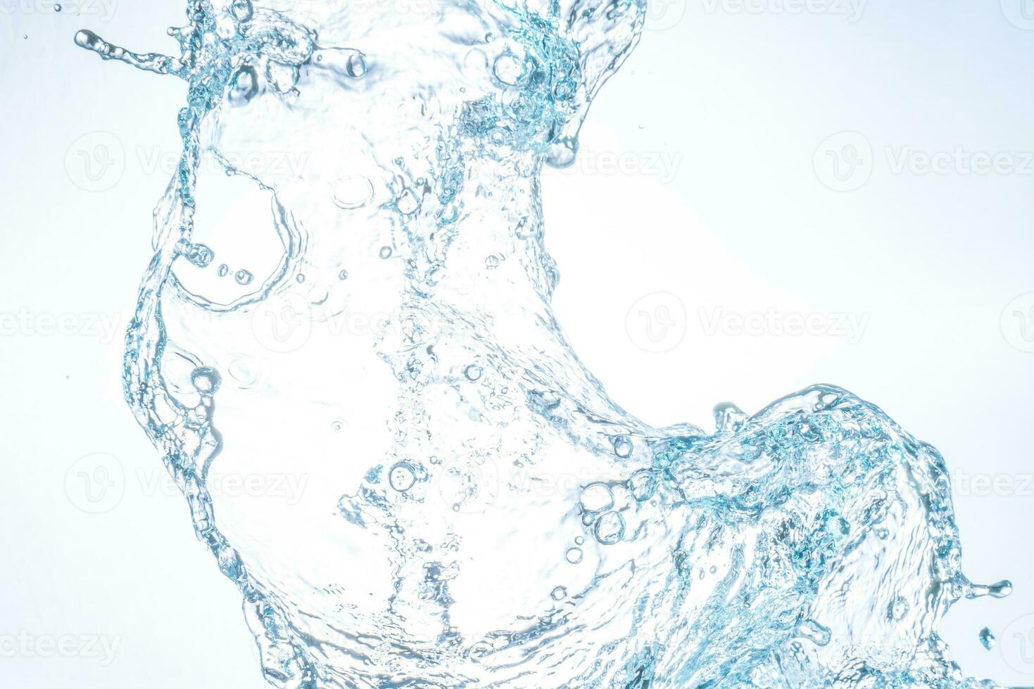 splashing water droplets on a white background photo