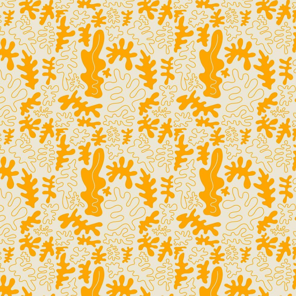 Organic corals form seamless pattern. Eco, natural background. Print for fabrics, fabrics, textiles, paper, packaging, wallpaper vector