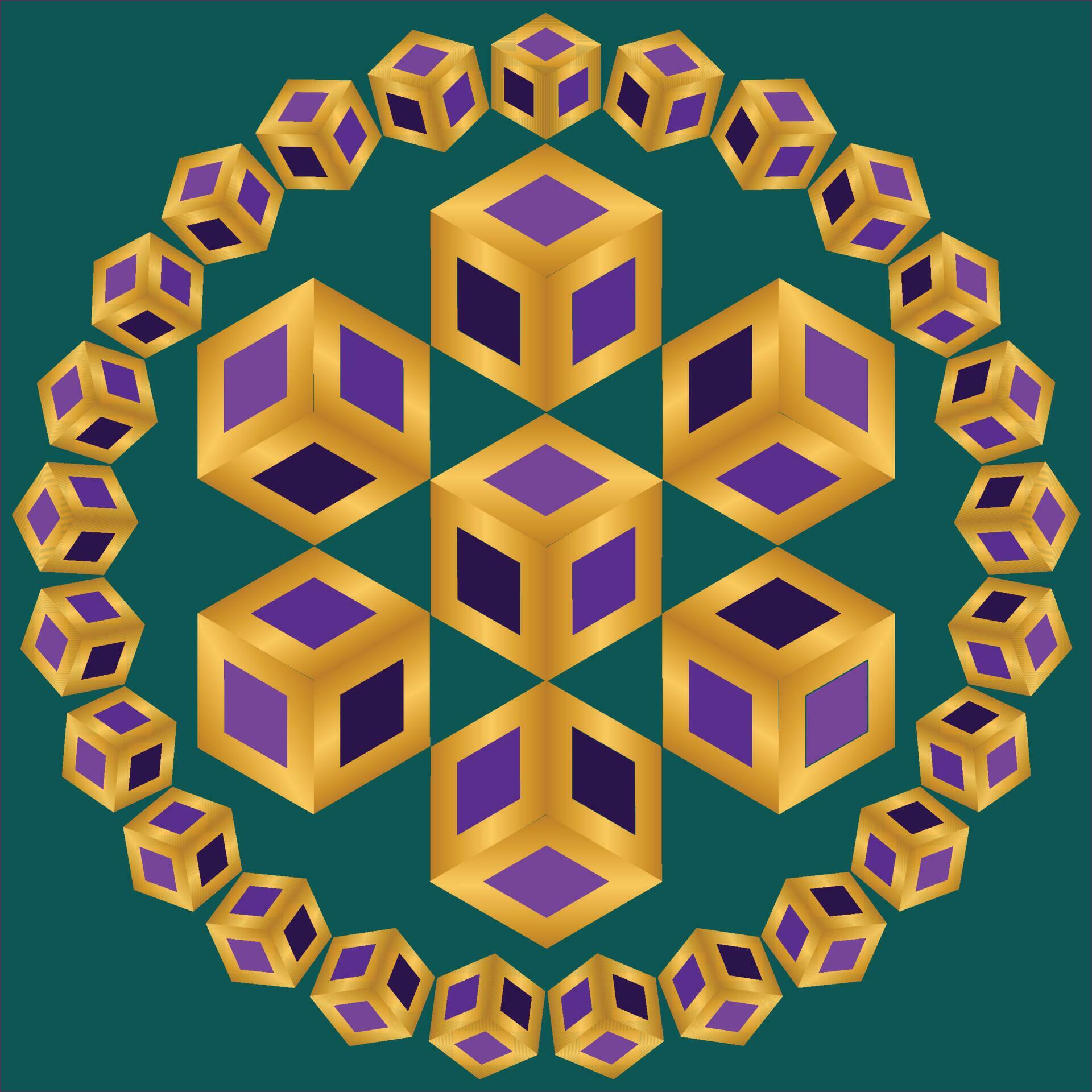 luxury geometric circle design, golden circle pattern, golden abstract