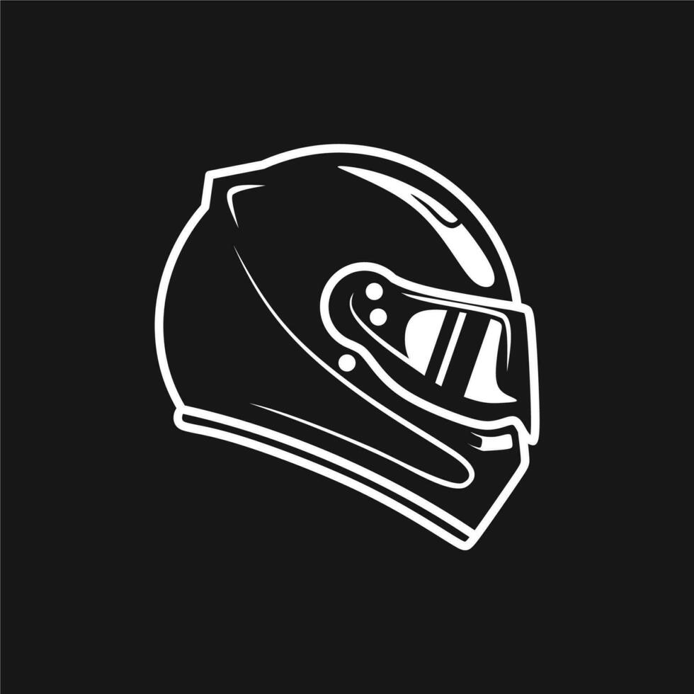 motocycle carreras casco icono vector. vector
