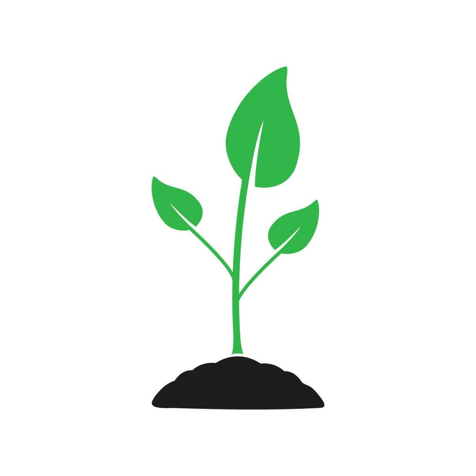 Business Startup Icon. With Seeding, Leaf and Plant Symbols. Editable Flat Vector Illustration.