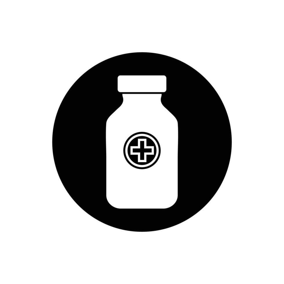 Phial vial icon. Rounded Button Style Editable Vector EPS Symbol Illustration.