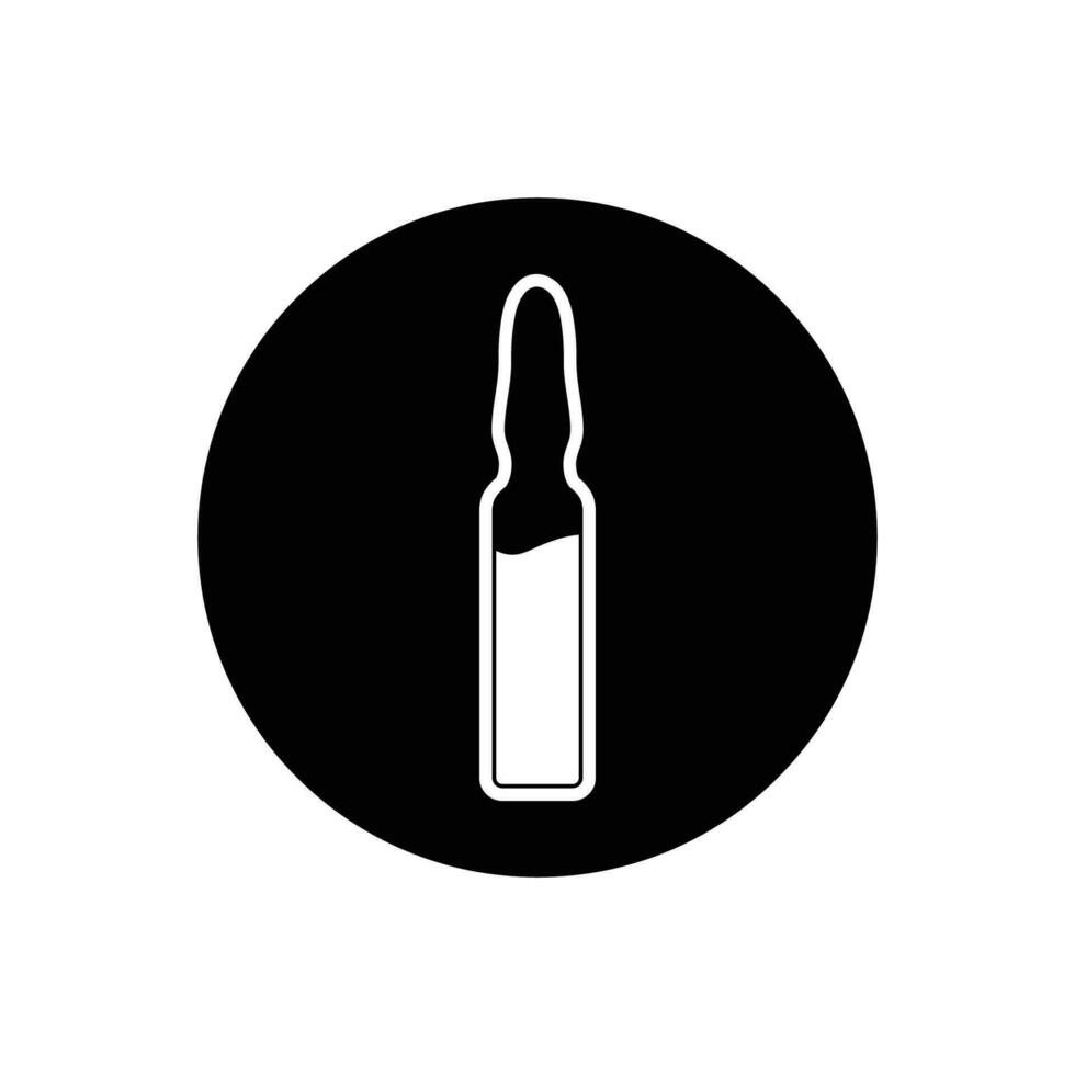 Ampoule icon. Rounded Button Style Editable Vector EPS Symbol Illustration.