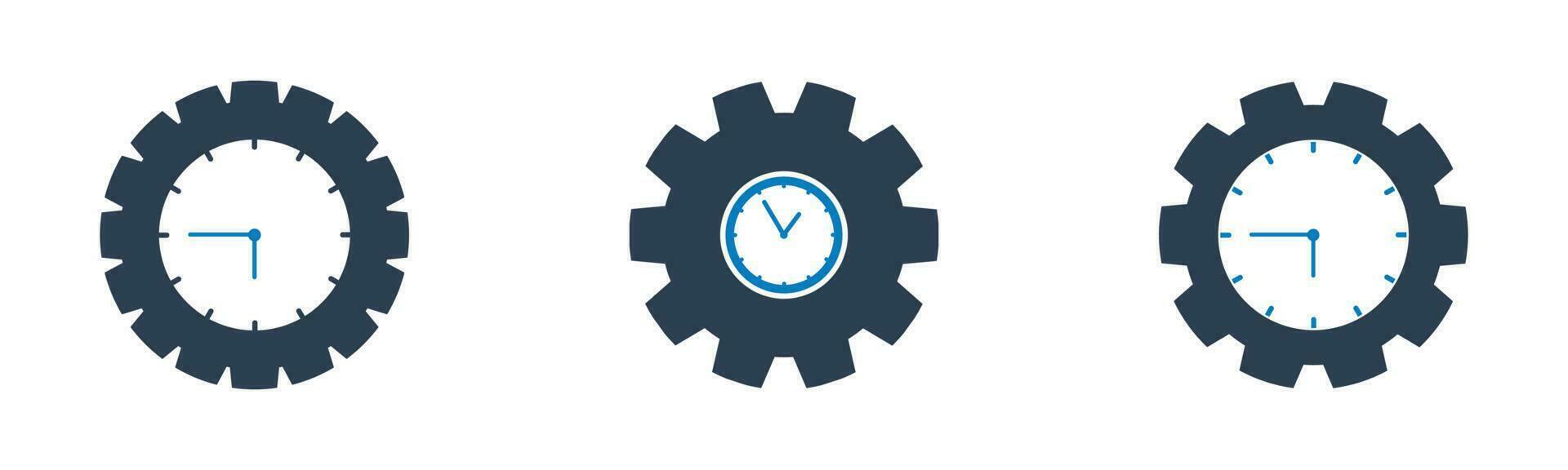 reloj icono colocar. editable plano vector ilustración.