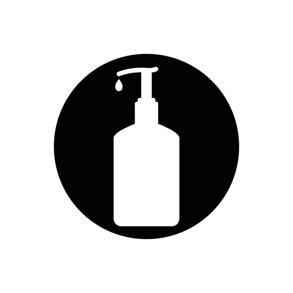 Lotion Bottle Icon. Rounded Button Style Editable Vector EPS Symbol Illustration.