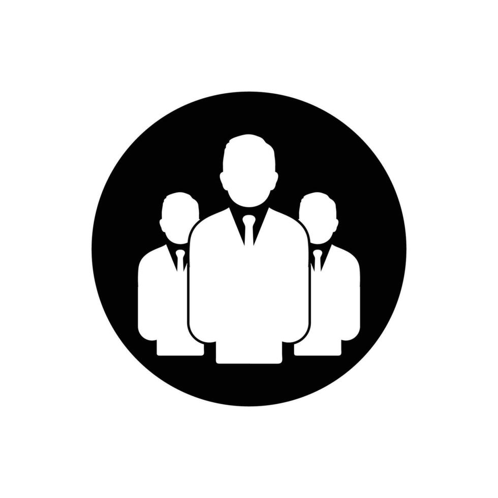 Business People, Group Icon. Rounded Button Style Editable Vector EPS Symbol Illustration.