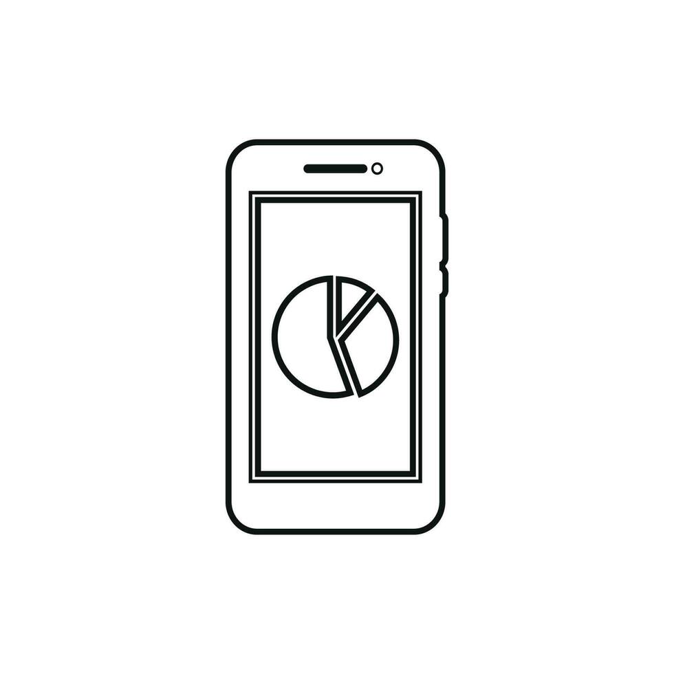 Online Business analysis line icon. Flat style vector EPS.