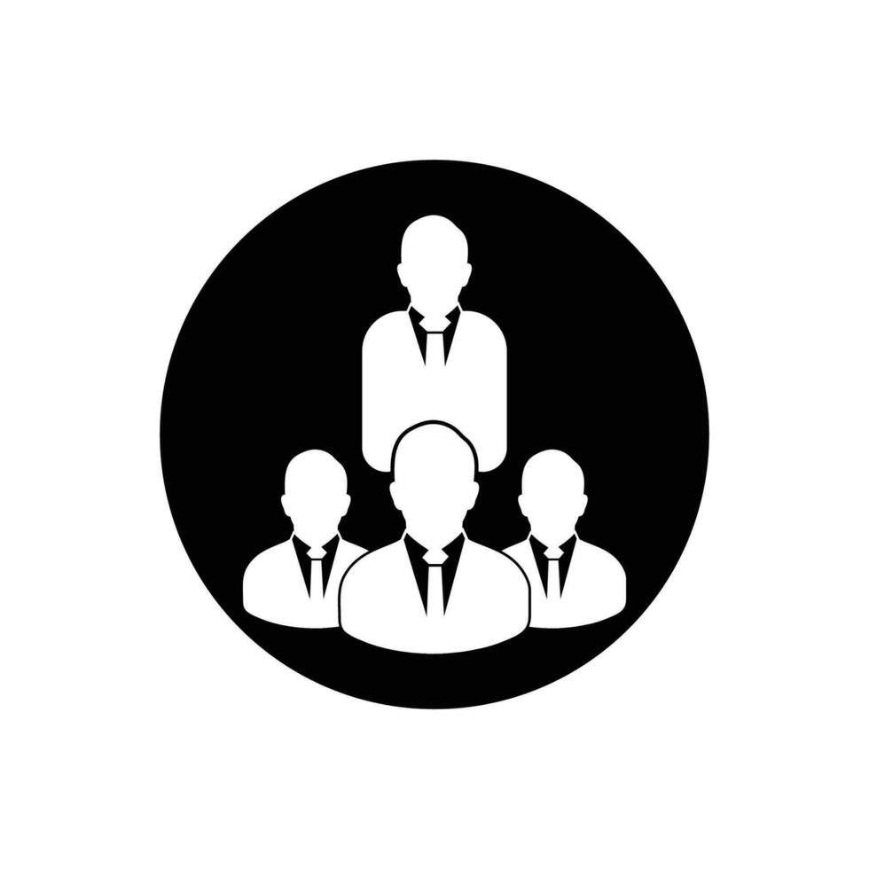 Business Leadership Icon. Rounded Button Style Editable Vector EPS Symbol Illustration.