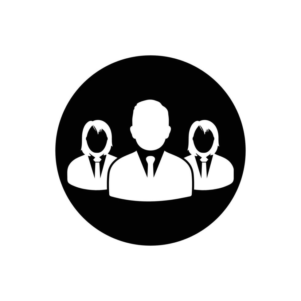 Corporate Business Team Icon. Rounded Button Style Editable Vector EPS Symbol Illustration.