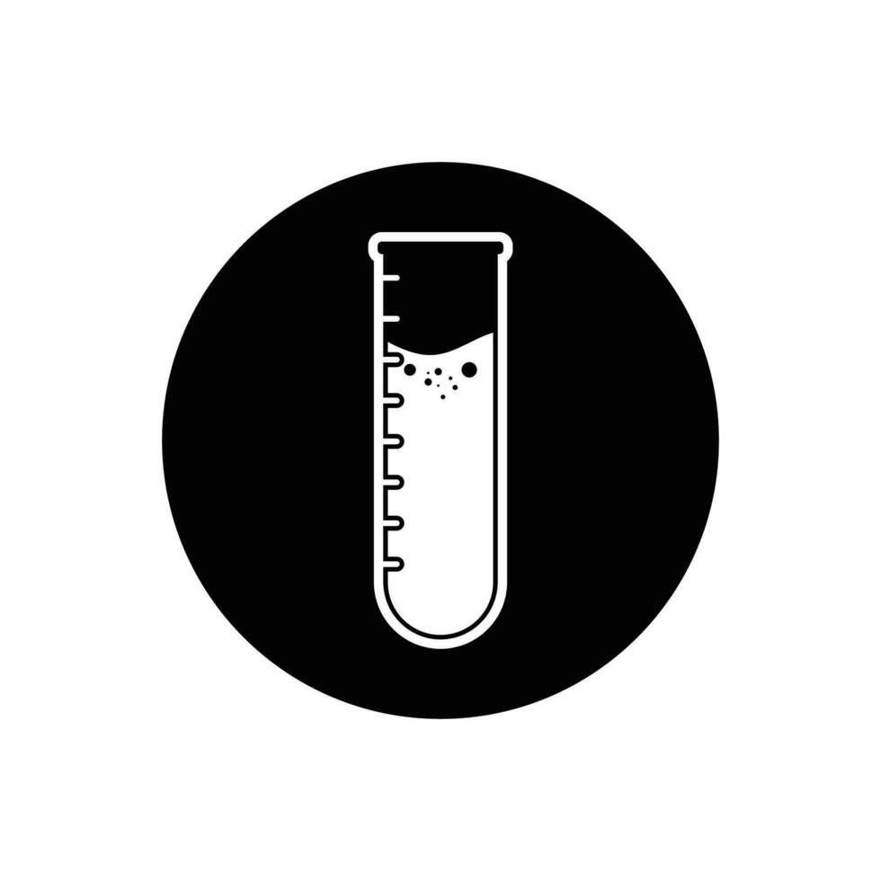 Test tube icon. Rounded Button Style Editable Vector EPS Symbol Illustration.