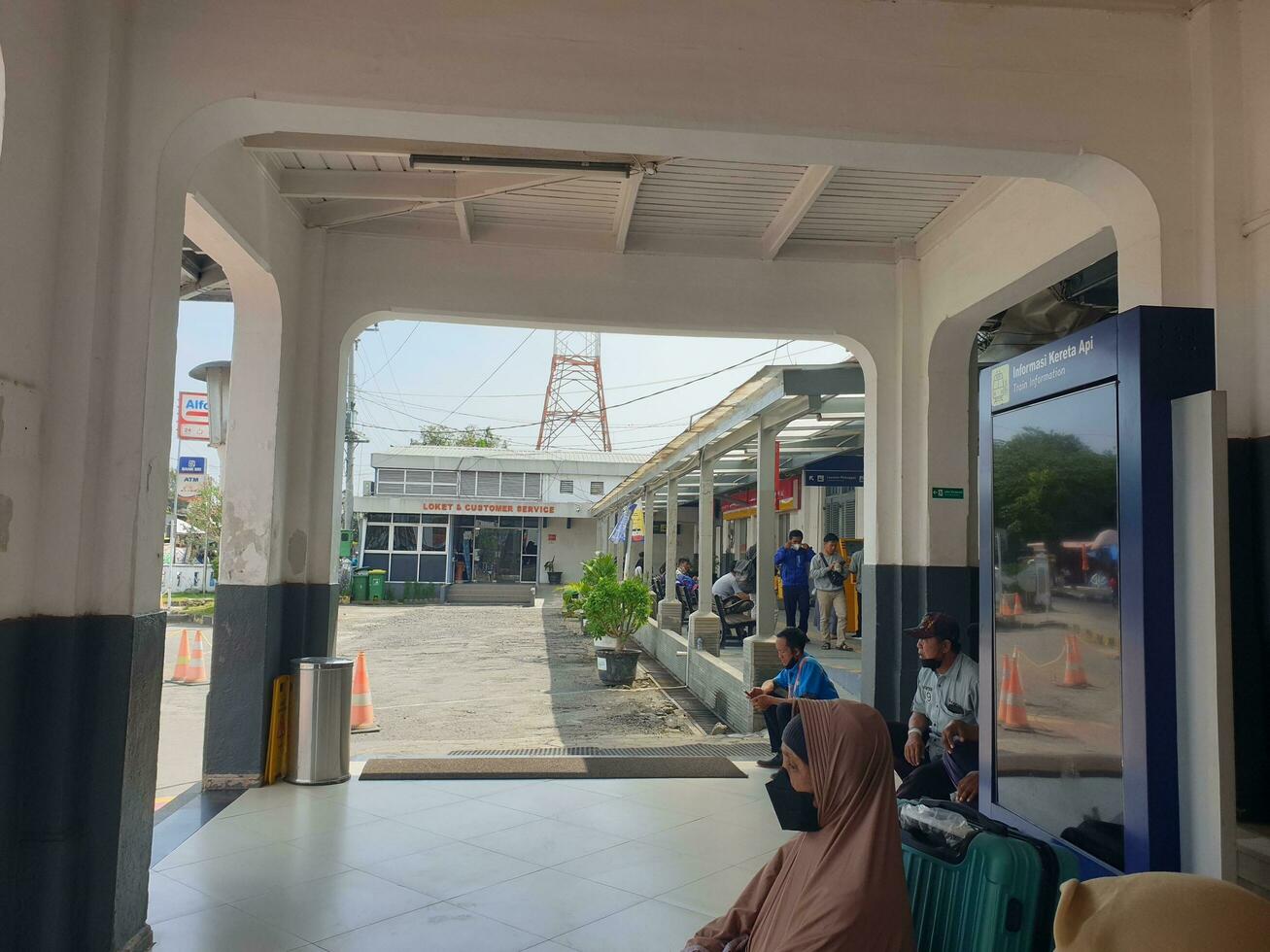Tegal, May 2023. The scene at Tegal train station in the morning. photo