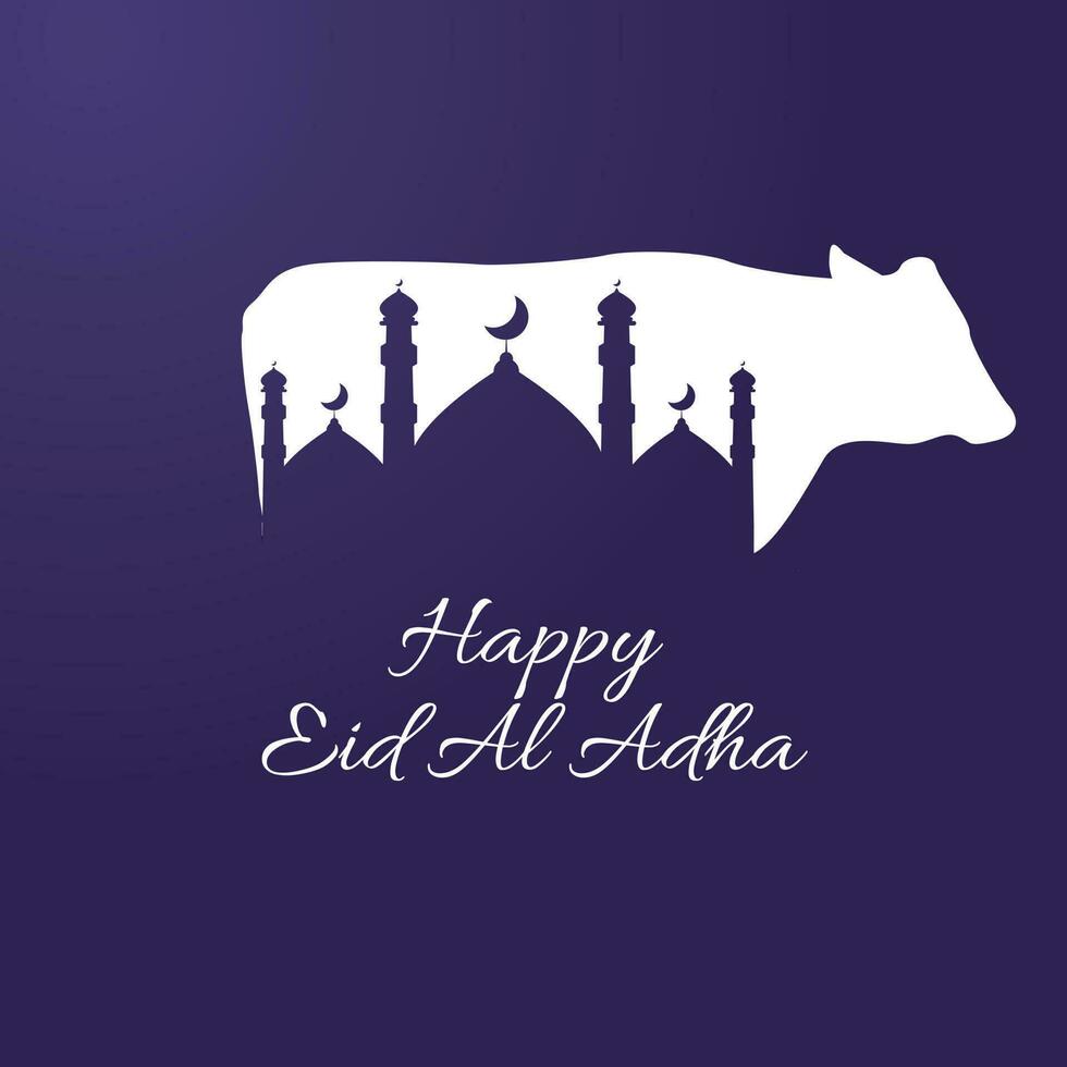 eid al adha greeting card for social media post vector