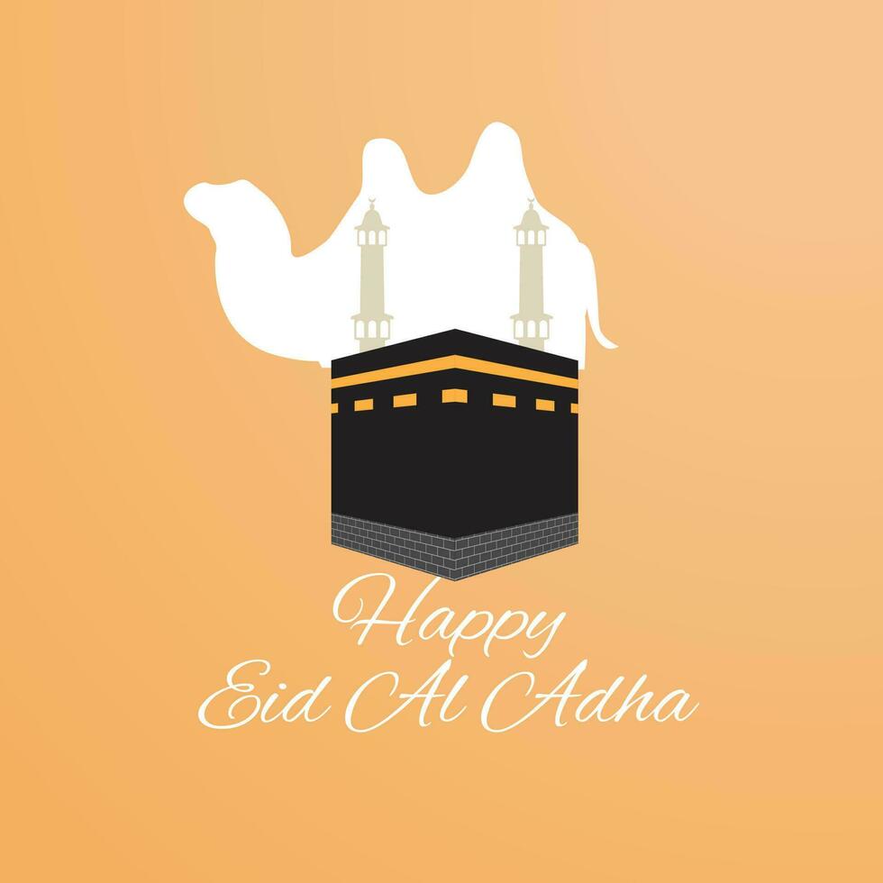 eid al adha greeting card for social media post vector