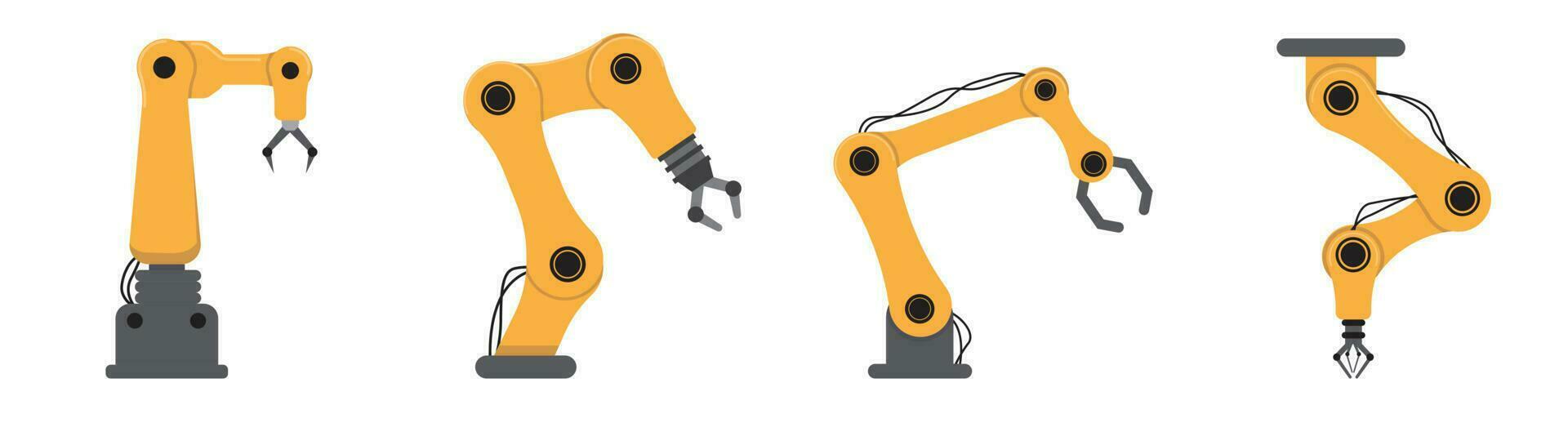 robotic arm machine for industrial usage using artificial intelligence vector
