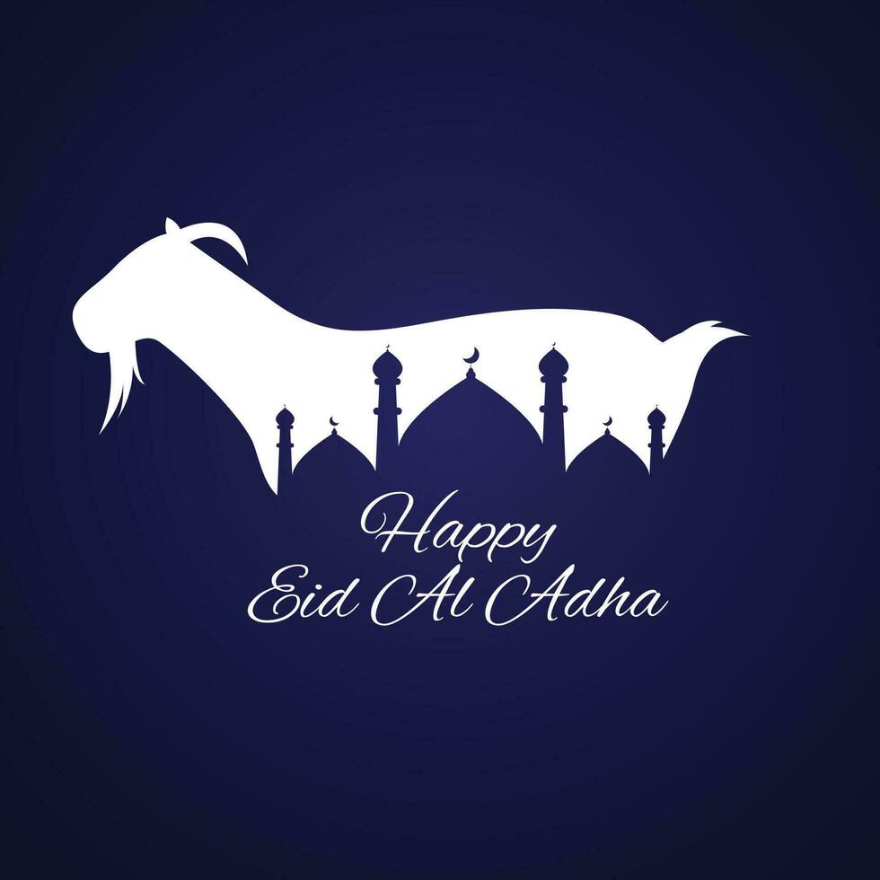 eid al adha greeting card for social media post vector